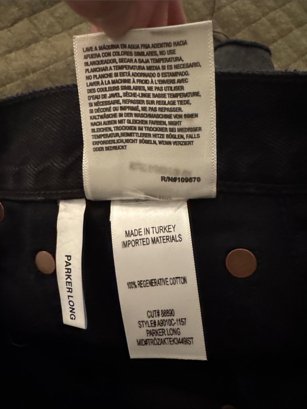 nwt agolde long Parker short - Picture 9 of 9